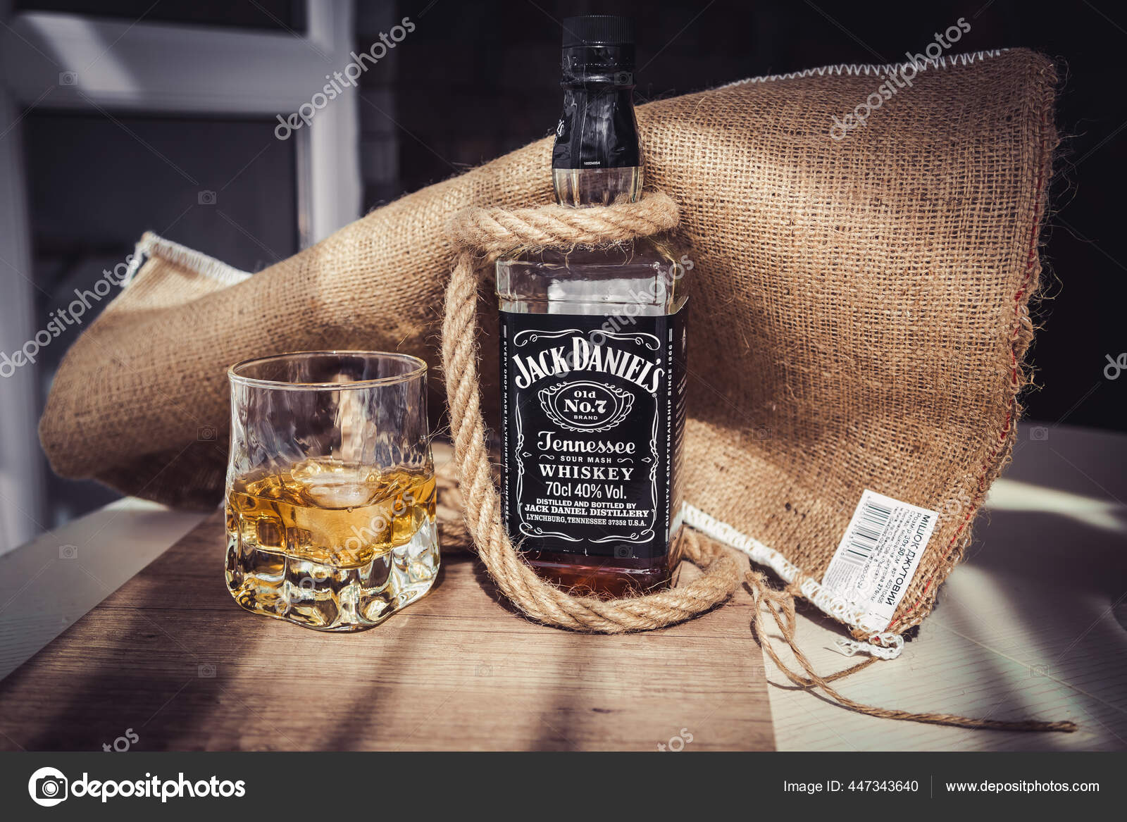 Lviv Ukraine April 2020 Jack Daniels Whisky Whiskey Flasche Whisky Redaktionelles Stockfoto C Sergantstar 447343640