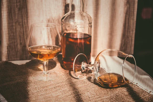 Cognac Brandy Whiskey Bourbock Glas — Stockfoto