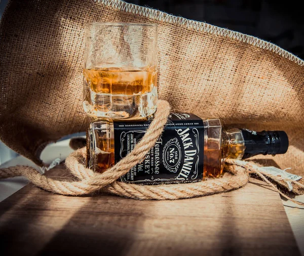 Lviv Ukraine April 2020 Jack Daniels Whisky Whiskey Flasche Whisky — Stockfoto