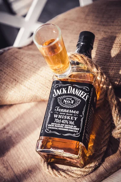 Lviv Ukraine April 2020 Jack Daniels Whisky Whiskey Flasche Whisky — Stockfoto