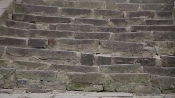 Stenen trappen — Stockvideo