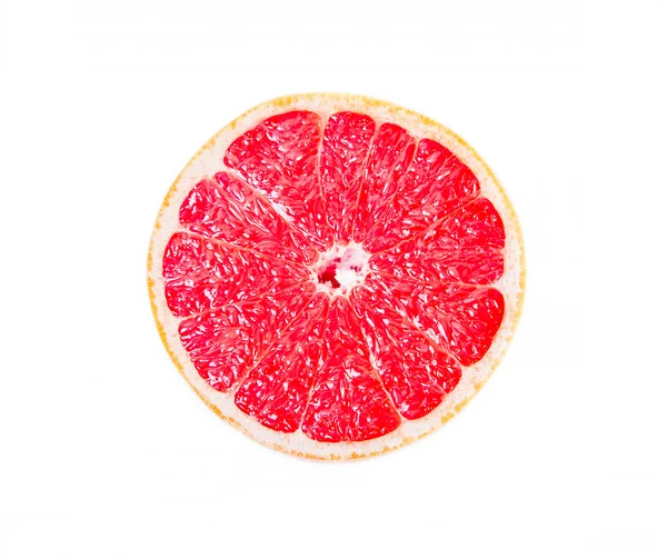 Grapefruit gesneden op een witte achtergrond — Stockfoto