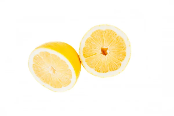 Cut a lemon white background — Stock Photo, Image