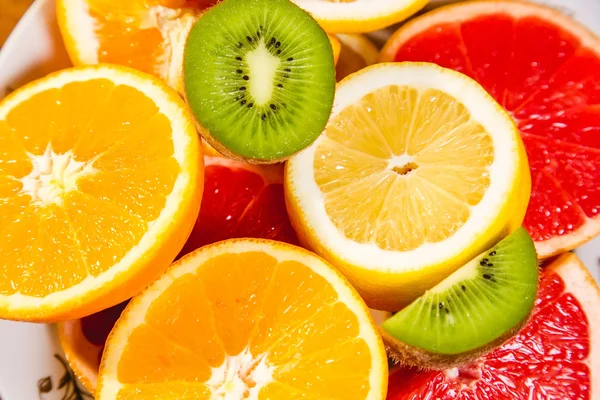 Fruit salad, sliced fruit — Stock Photo, Image