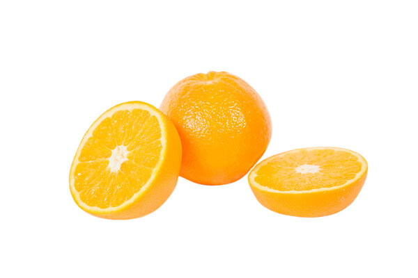 Orange sectional orange on a white background