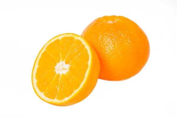 Oranje sectionele oranje op een witte achtergrond — Stockfoto