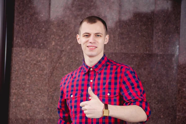 Male model posing for the camera, men's clothing — Stock Photo, Image