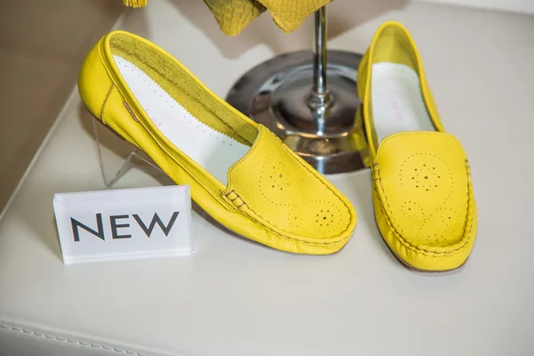 Стильные цветные замшевые мокасины женские туфли — стоковое фото