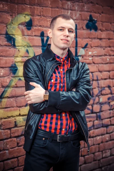 Male model posing for the camera, men's clothing — Stock Photo, Image