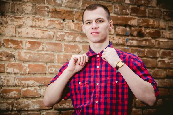 Male model posing for the camera, men's clothing — Stock Photo, Image