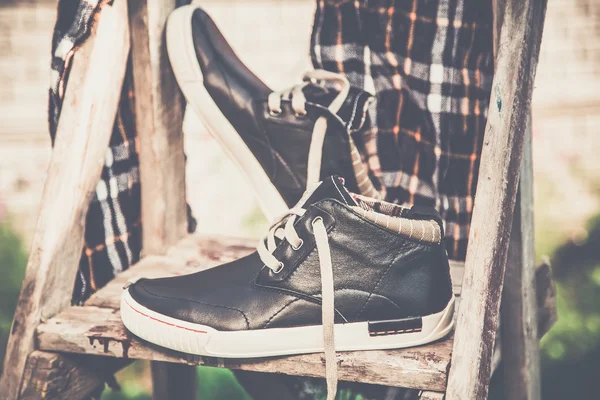 Men's shoes, vintage treatment — Stock Photo, Image