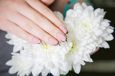 Şık kadın manikür, güzellik, moda