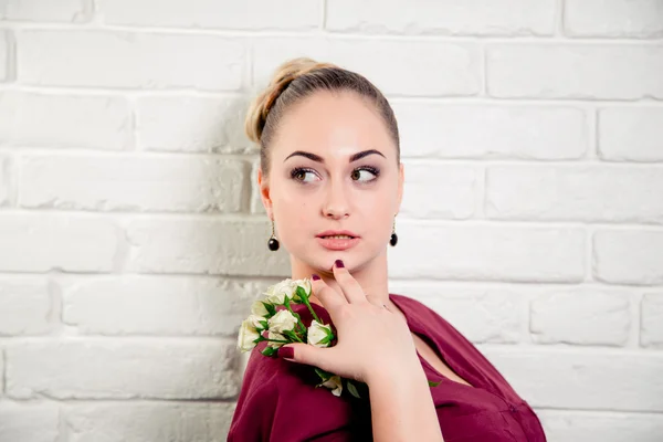 Make-up und Haare, Geschäftsfrau im Schönheitssalon — Stockfoto