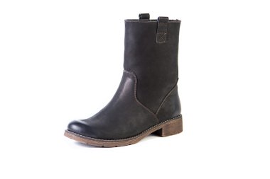 Süet women's boots beyaz bir arka plan üzerinde siyah ayakkabı, sonbahar ve kış