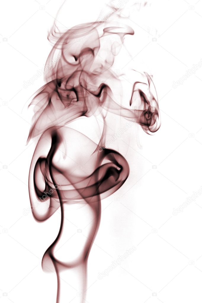 Abstract background, colored smoke on a light