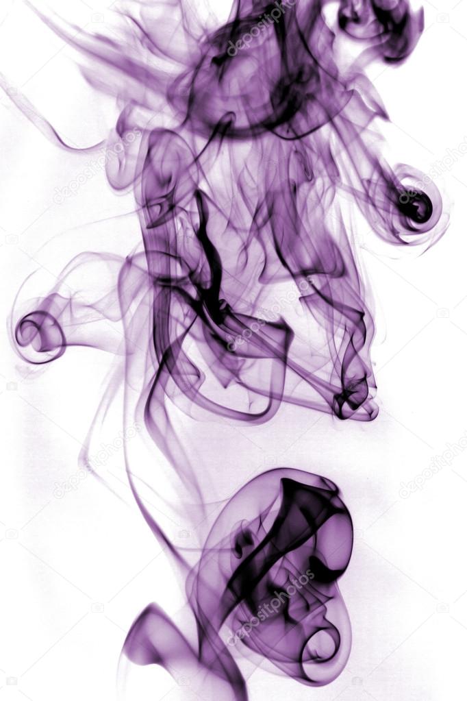 Abstract background, colored smoke on a light