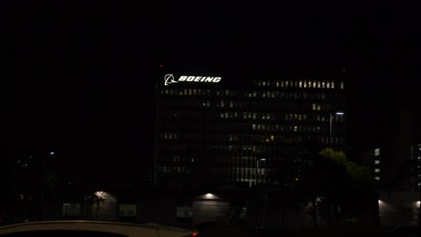 Los Angeles California USA - Enero 2020 Edificios corporativos de la compañía Boeing — Vídeo de stock