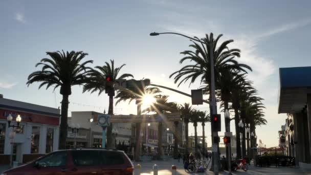 Hermosa Beach, Καλιφόρνια ΗΠΑ - Ιανουάριος 2020 Famous La Land Scenary — Αρχείο Βίντεο