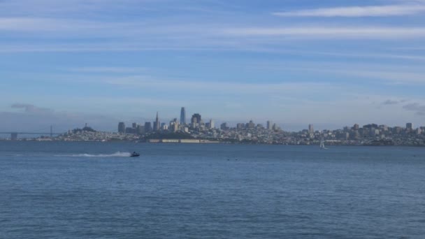 San Francisco Şehir Merkezi Panorama ufuk çizgisi manzarası — Stok video