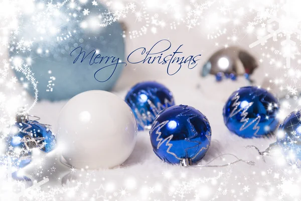 Christmas poster with decorations — Stock Photo, Image