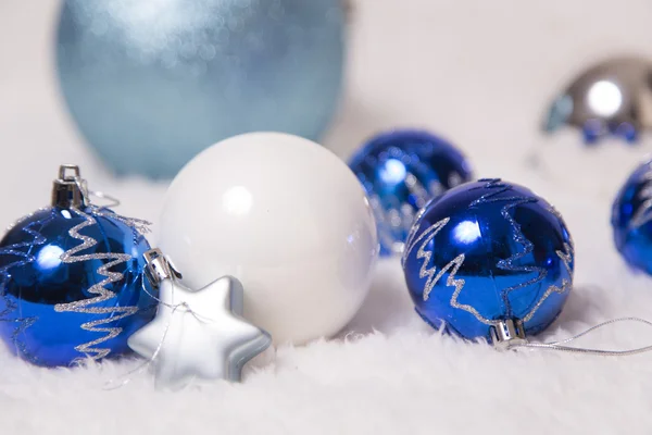 Christmas poster with decorations — Stock Photo, Image