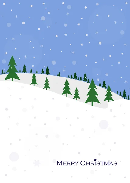Noel ağaçları ile Noel Kartpostalı
