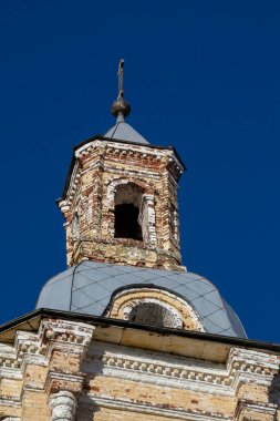 Ortodoks kırsal çan kulesi, Samet köyü, Kostroma bölgesi, Rusya