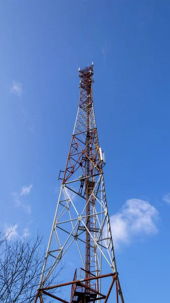 Zendmast Tegen Lucht — Stockfoto