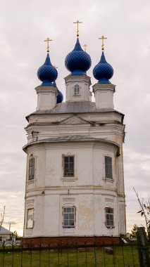 Hristiyan Ortodoks Kilisesi Genel Görüşü, Pokrovsky Kilisesi, Shunga Köyü, Kostroma Bölgesi, Rusya