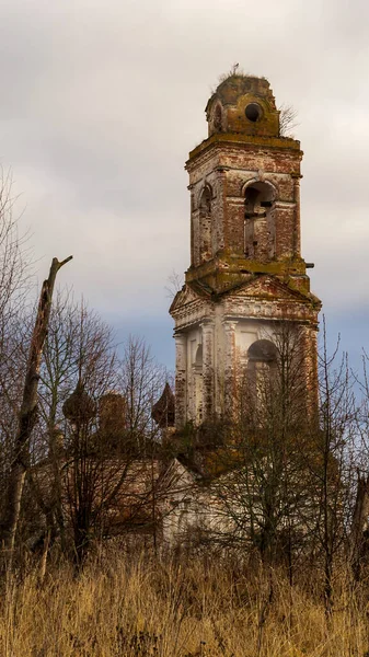 Torre Sino Abandonada Igreja Ortodoxa Rússia Região Kostroma Distrito Sudislavsky — Fotografia de Stock