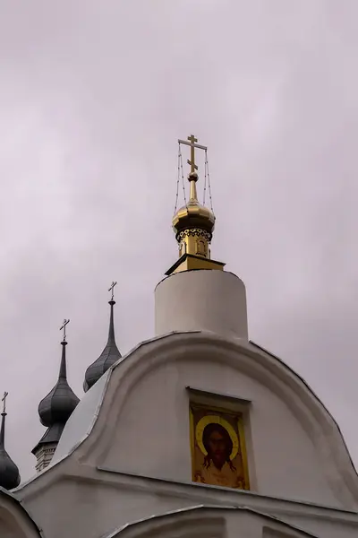 Porte Église Orthodoxe Dans Oblast Kostroma Village Baran Russie — Photo