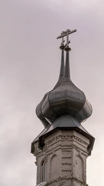 Cúpula Igreja Ortodoxa Rússia Kostroma Oblast Uma Aldeia Baran — Fotografia de Stock