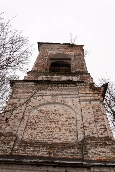 Glockenturm Eines Verlassenen Tempels Marienkirche Trakt Salenka Oblast Kostroma Russland — Stockfoto