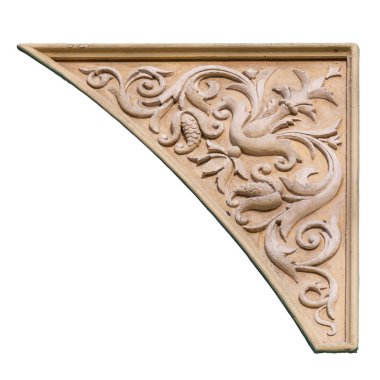 Beyaz arkaplanda dekoratif madde sıva yalıtımı