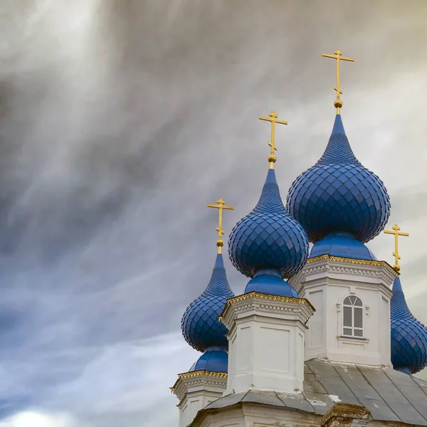 Dôme Église Orthodoxe Contre Ciel — Photo