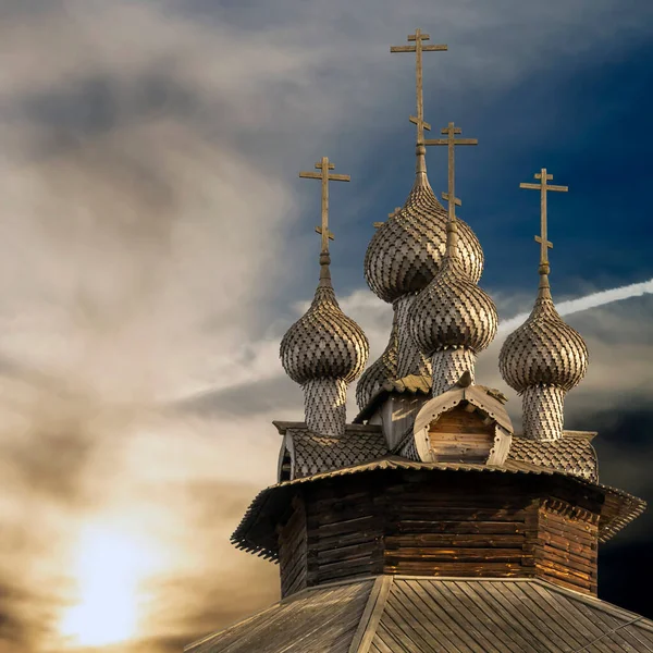 Cupola Della Chiesa Ortodossa Contro Cielo — Foto Stock