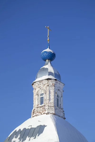 Cúpula Igreja Ortodoxa Contra Céu — Fotografia de Stock