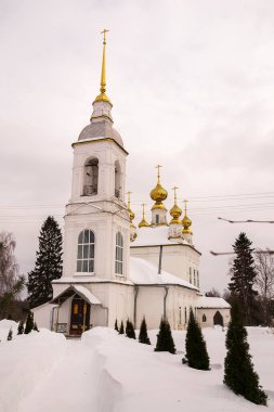 Kışın Ortodoks Kilisesi, Karabanovo köyü, Kostroma bölgesi, Rusya