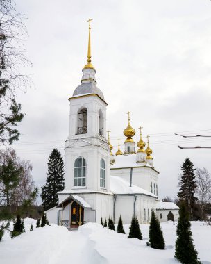 Kışın Ortodoks Kilisesi, Karabanovo köyü, Kostroma bölgesi, Rusya