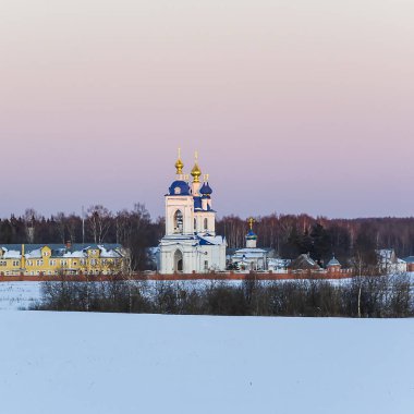 Hıristiyan kilise manzarası, Dunilovo, Ivanovo bölgesi, Rusya