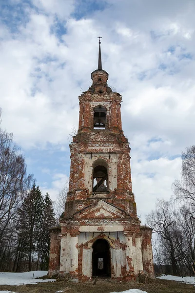 Église Orthodoxe Abandonnée Village Troitsky Région Kostroma Russie — Photo