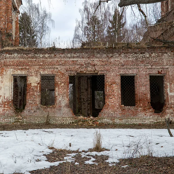 Zniszczony Kościół Prawosławny Wieś Troitsky Obwód Kostarski Rosja — Zdjęcie stockowe