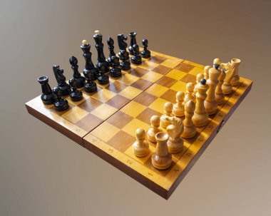 Antik tahta satranç oyunu