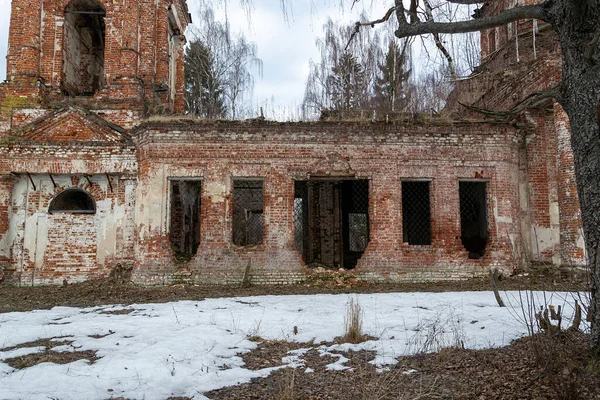 Destroyed Orthodox Church Troitsky Village Kostroma Region Russia — Stock Photo, Image