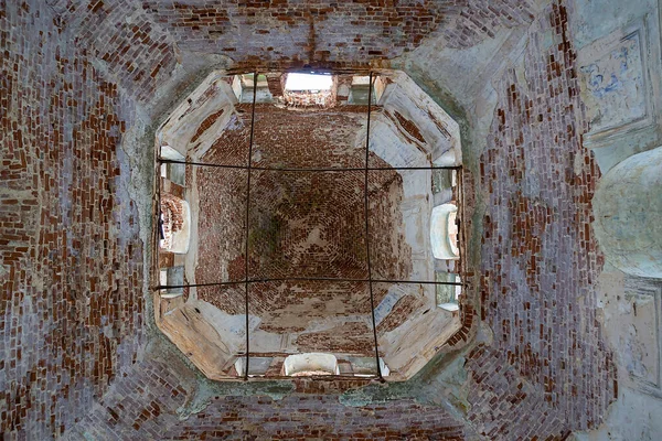 Ceiling Abandoned Church Village Kholm Kostroma Region Russia — 스톡 사진