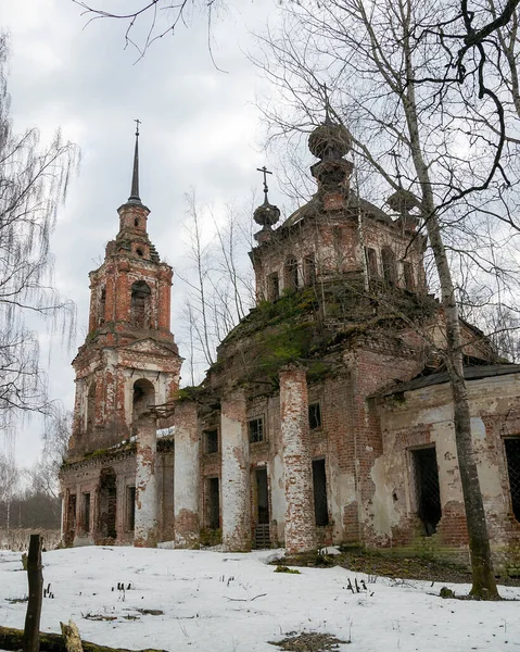 Église Orthodoxe Abandonnée Village Troitsky Région Kostroma Russie — Photo