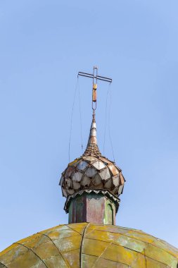 yok edilen tapınağın kubbesi, Kozyura köyü, Kostroma bölgesi, Rusya, 1829 'da inşa edildi.