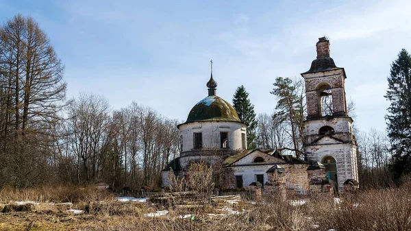 Iglesia Ortodoxa Abandonada Pueblo Kozyura Región Kostroma Rusia Construida 1829 — Foto de Stock