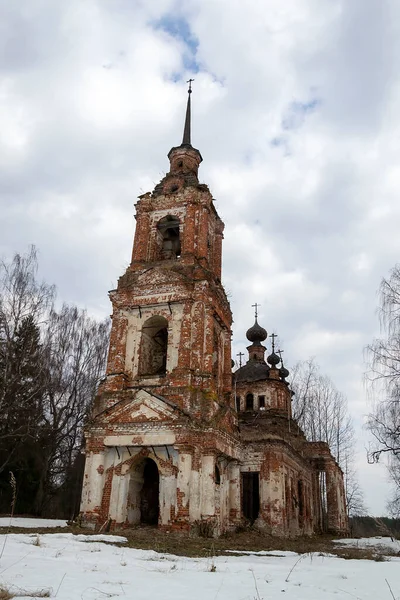 Église Orthodoxe Abandonnée Village Troitsky Région Kostroma Russie — Photo