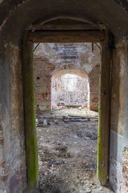 Rusya 'nın Kostroma bölgesindeki Myshkino köyünde 1784 yılında inşa edilmiş terk edilmiş bir kilisenin içinde.